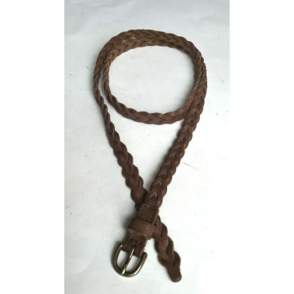 Women's Braided Woven Genuine Leather Belt